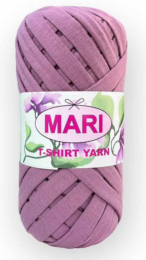 MARI - 100% Cotton Tshirt Yarn - 250 Grams (Mauve (Pale Purple)) - Mariyarns