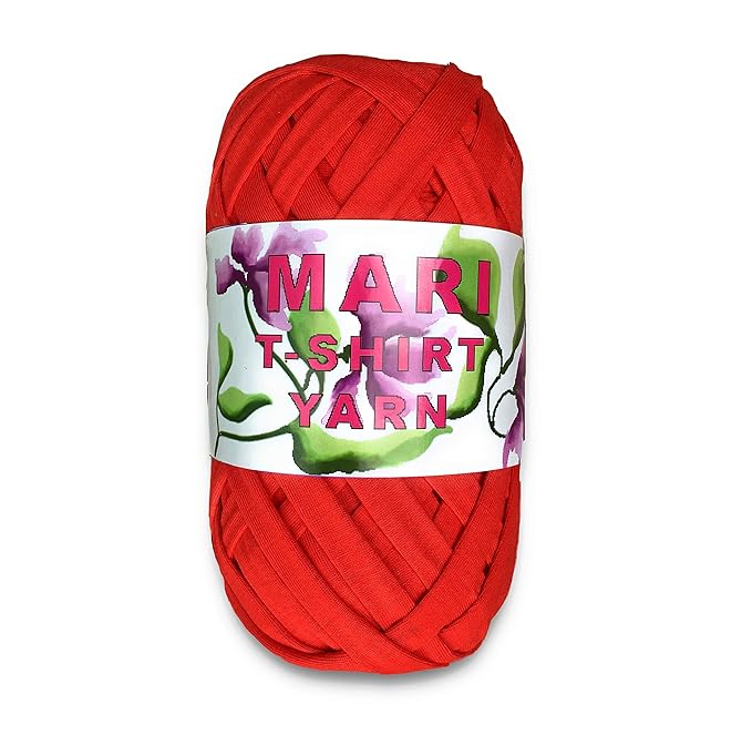 MARI - 100% Cotton Tshirt Yarn - 250 Grams (Red) - Mariyarns