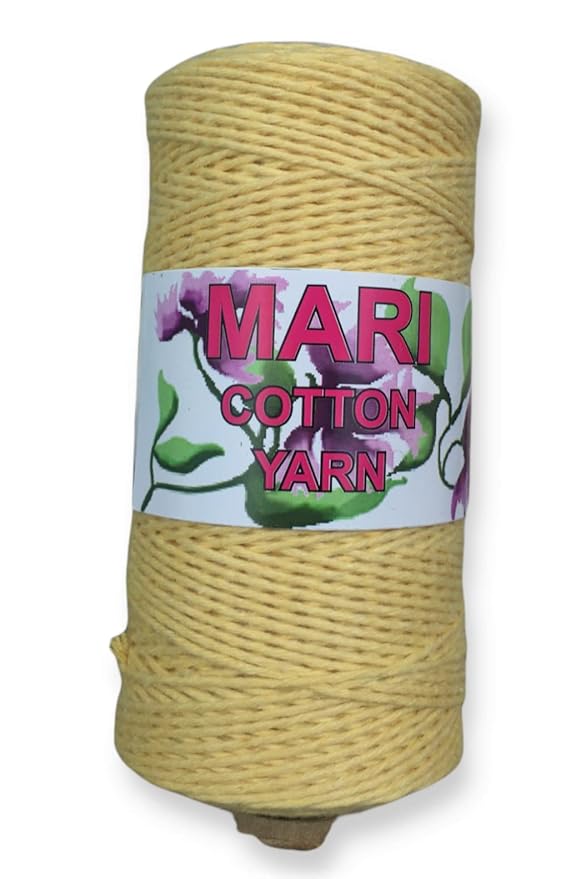 MARI - Recycled Cotton Crochet Yarn (Light Yellow) - Mariyarns