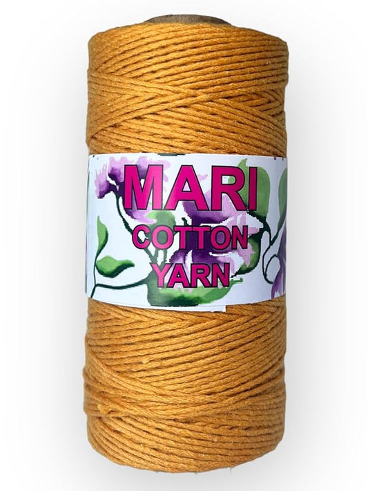 MARI - Recycled Cotton Crochet Yarn (Mustard yellow) - Mariyarns