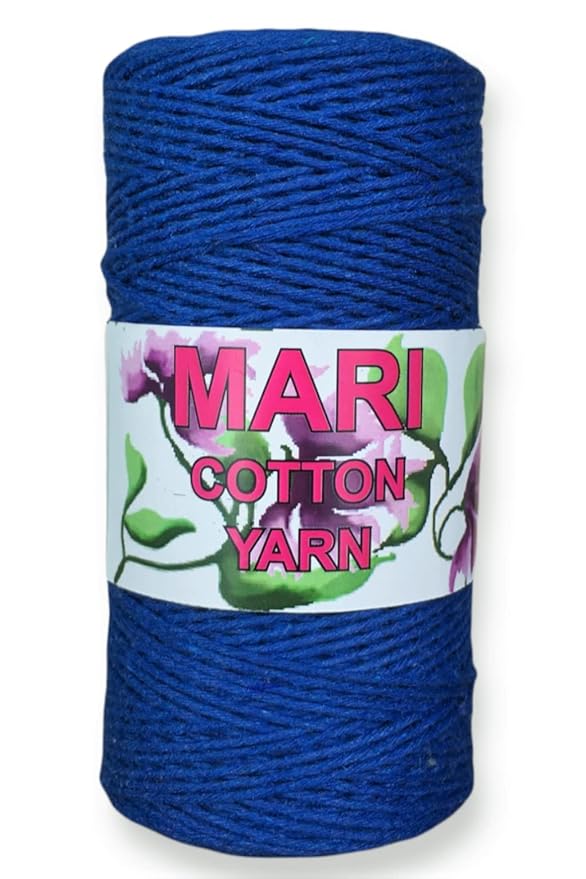 MARI - Recycled Cotton Crochet Yarn (Royal Blue) - Mariyarns
