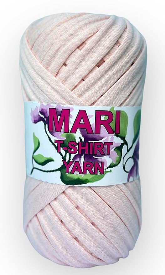 MARI - 100% Cotton Tshirt Yarn - 250 Grams (Baby Pink) - Mariyarns