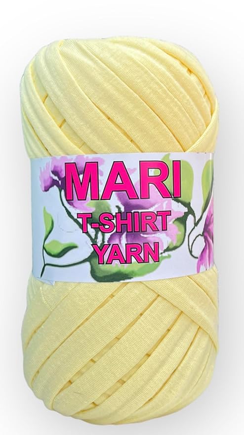 MARI - 100% Cotton Tshirt Yarn - 250 Grams (Baby Yellow) - Mariyarns