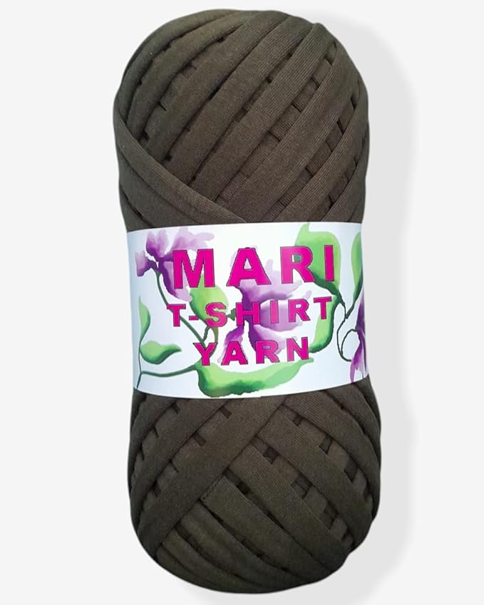 MARI - 100% Cotton Tshirt Yarn - 250 Grams (Dark Grey) - Mariyarns