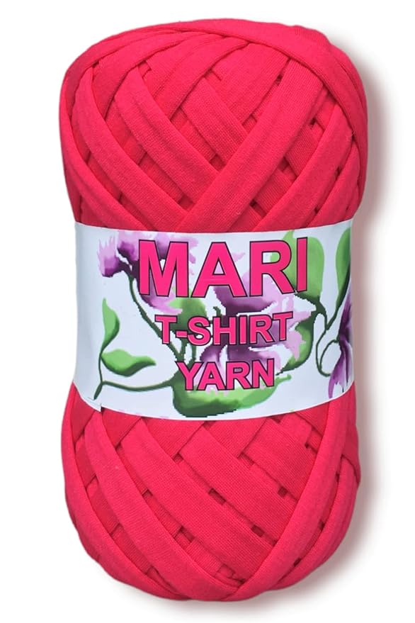 MARI - 100% Cotton Tshirt Yarn - 250 Grams (Dark Pink) - Mariyarns
