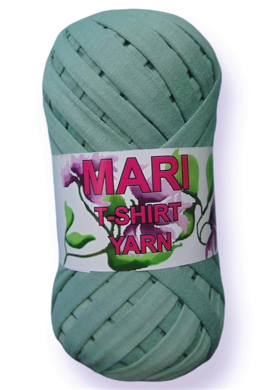 MARI - 100% Cotton Tshirt Yarn - 250 Grams (Glacier Green) - Mariyarns