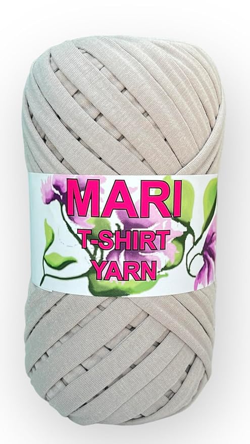 MARI - 100% Cotton Tshirt Yarn - 250 Grams (Light Grey) - Mariyarns