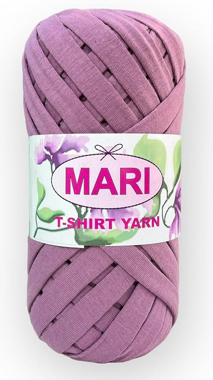 MARI - 100% Cotton Tshirt Yarn - 250 Grams (Mauve (Pale Purple)) - Mariyarns
