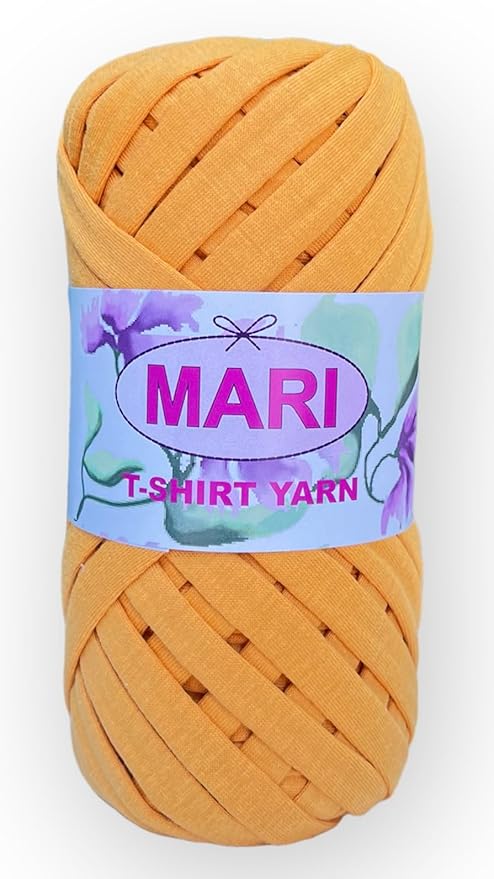 MARI - 100% Cotton Tshirt Yarn - 250 Grams (Mustard yellow) - Mariyarns