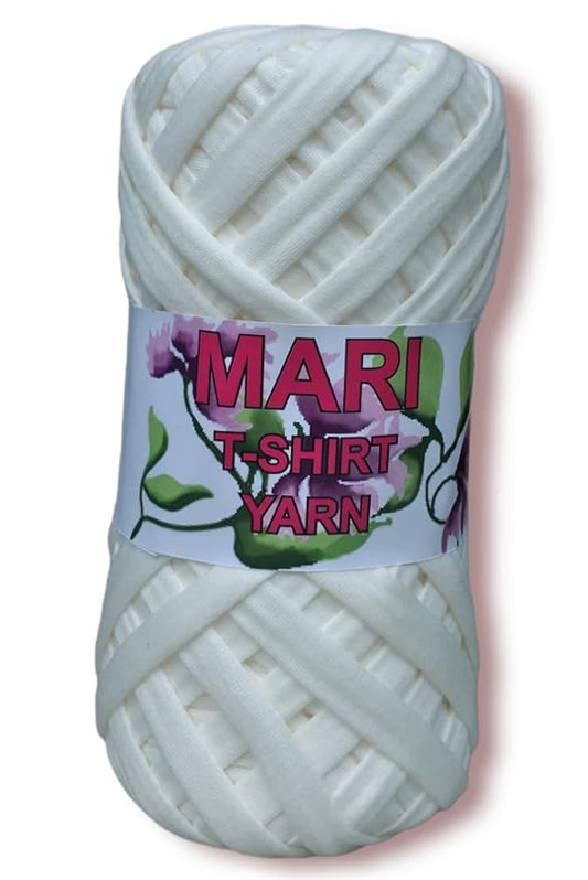MARI - 100% Cotton Tshirt Yarn - 250 Grams (Off White) - Mariyarns