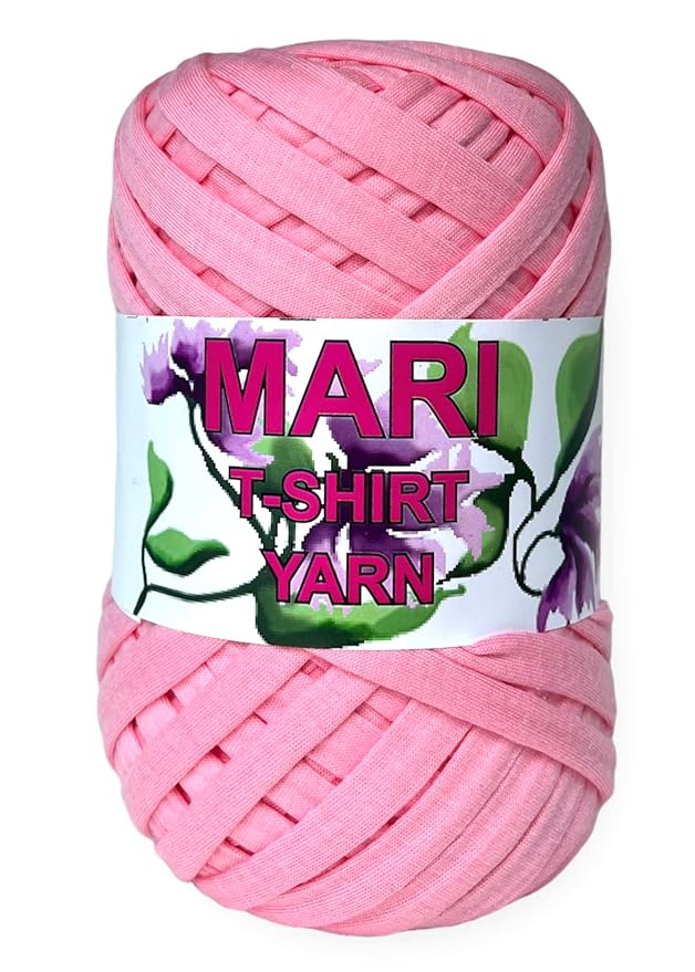 MARI - 100% Cotton Tshirt Yarn - 250 Grams (Pink) - Mariyarns
