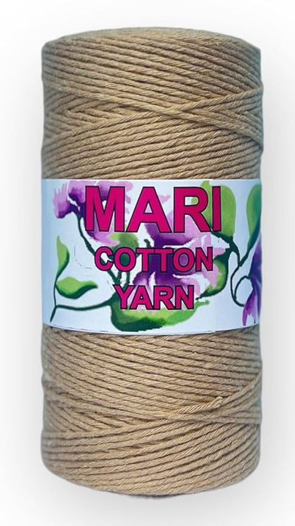 MARI - Recycled Cotton Crochet Yarn (Beige) - Mariyarns