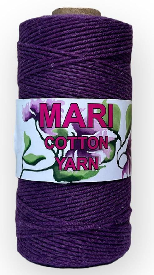 MARI - Recycled Cotton Crochet Yarn (Dark Purple) - Mariyarns
