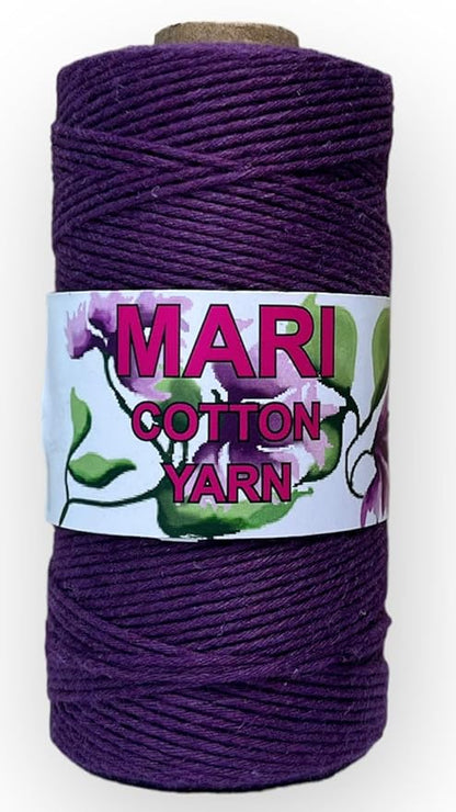 MARI - Recycled Cotton Crochet Yarn (Dark Purple) - Mariyarns